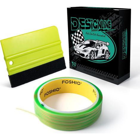 Ruban de découpe sans Couteau 50M, Kit de Films de Voiture Teinté Kit Covering Outils de Film Comprenant Un grattoir en Plastique, Ruban de Découpe en Vinyle- 50M Ruban Adhésif (1/5)