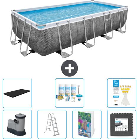 Bestway Power Steel Rechteckig - 549x274x122 cm - 8-teilig S581