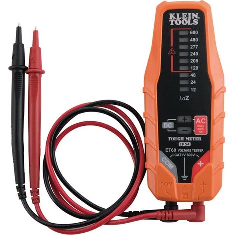 Klein Tools Testeur de tension AC DC 12 à 600 V LED CAT IV 600 V (1/5)