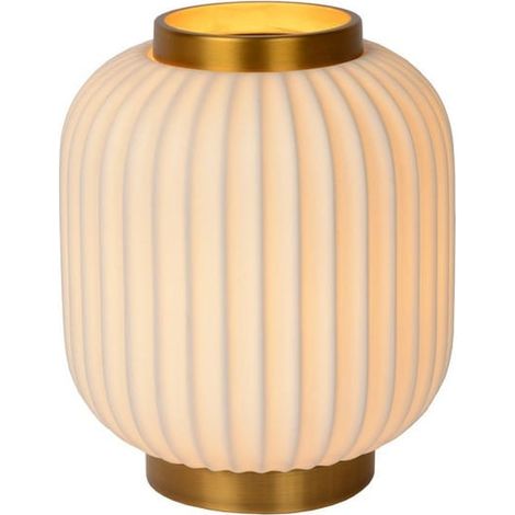 Lampada da tavolo Lucide Gosse porcellana oro E14 40W (1/5)