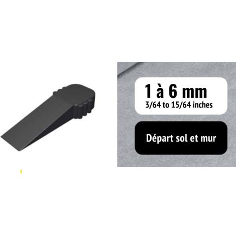 150 Cales d'ajustement de carreleur biseautées / 1 à 6 mm PAVILIFT (1/4)