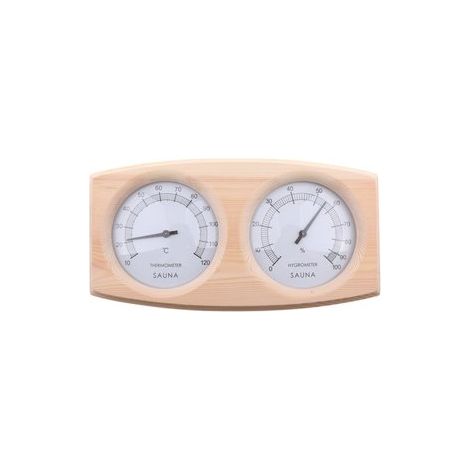Thermomètre hygromètre en bois pour sauna – Affichage température et humidité, accessoire pour étuve, équipement de hammam