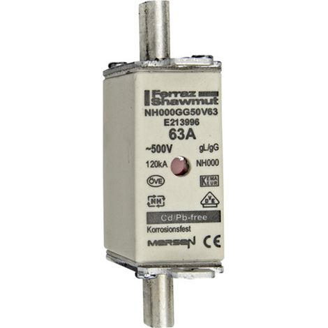 Mersen 1B655.000000 NH-Sicherung Sicherungsgröße = 000 63 A 500 V 1 St.