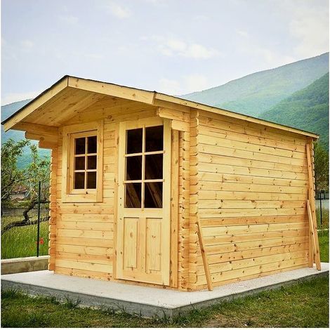 Casetta in Legno da Giardino per Esterni, Sistema Block House, Doghe Spessore 28mm – articolo BLOCK25x3/28 - 110007 (1/5)