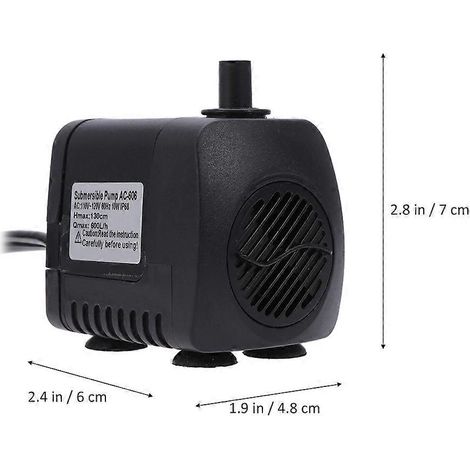 Mini pompe à eau submersible 10 W pour fontaine, couleur noire (1/5)