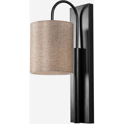 Aplique de pared de metal y tela Baston