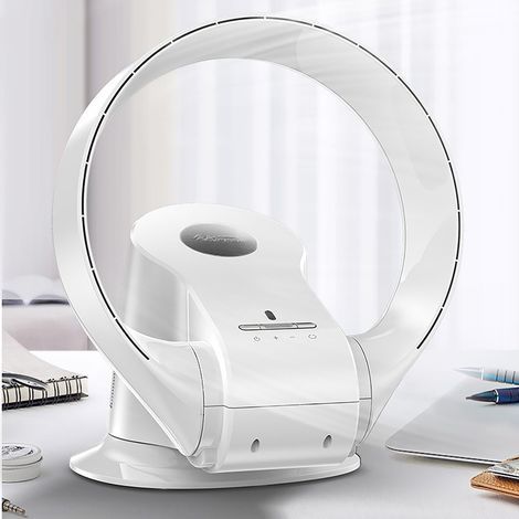 (309WD Blanc) Ventilateur sans pales de 30,5 cm – ventilateur électrique domestique, ventilateur mural, ventilateur de bureau avec télécommande, ventilateur de circulation d'air (1/4)