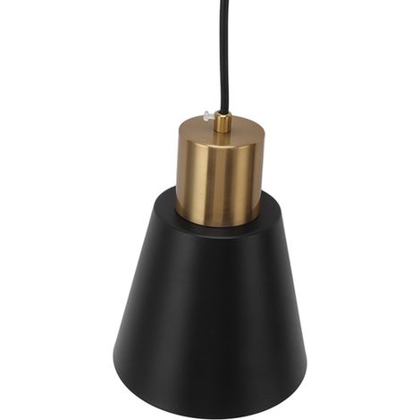 Schwarze Metall-Pendelleuchte, industriell gefertigt, moderne skandinavische Pendelleuchte für E26/E27-Leuchtmittel, 85–265 V (1/5)