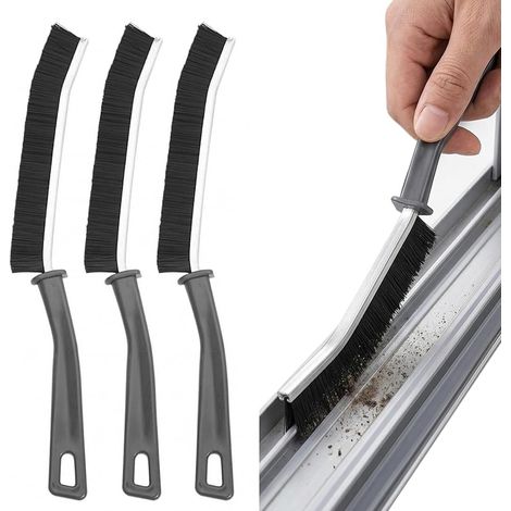 3 Pièces Brosse Joint Carrelage Poils Durs, Nettoyage Salle De Bain, Cuisine, Toilettes, Évier, Douche, Sols (1/5)