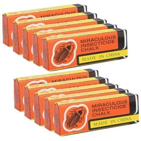Répulsif pour insectes et animaux Paquet de 10 répulsifs anti-cafards à la craie magique sans poussière contre les cafards et les fourmis (1/4)