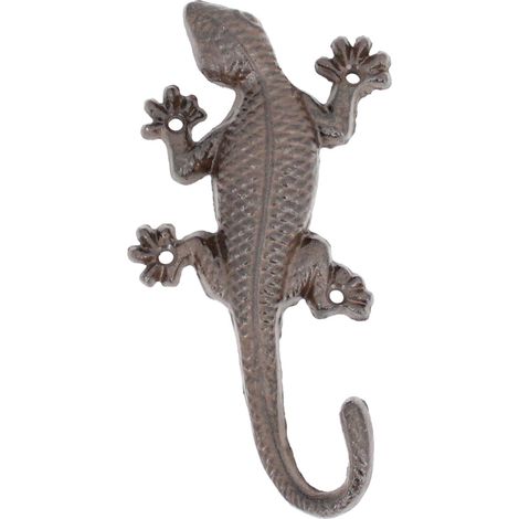 Signes Grimalt Perchero Adorno Pared  Percha Lagarto Jardin Marrón 5x9x18cm 36714