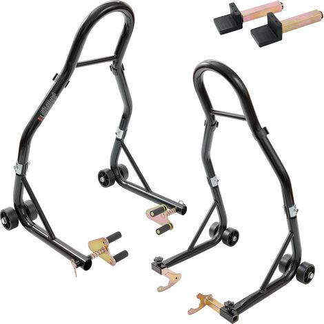 Support de Moto Élévateur 039 Tonnes, Support Avant Arrière Compatible Yamaha Honda Kawasaki Suzuki, Noir installation facile (1/5)