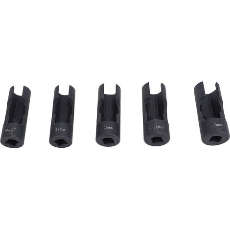 Set di chiavi a bussola per gamba di sospensione in acciaio CRV, attacco da 1/2 pollice, per la rimozione e la sostituzione di dadi da 18 mm a 24 mm, 5 pezzi (1/5)