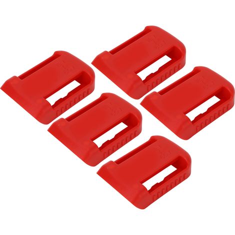 Lot de 5 étagères de rangement pour batteries avec supports à crochets, compatibles Dewalt DCB180, DCB182, DCB184, DCB200, DCB201 et autres batteries lithium. (1/5)