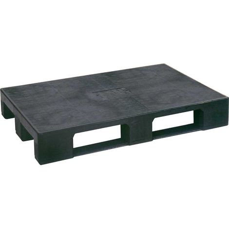 BRB Schwerlastpalette mit 3 Kufen, LxBxH 1200x800x150 mm, schwarz, ohne Sicherungsrand