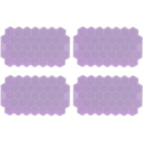 4 pièces moule à glaçons, silicone souple -20 ℃ à 220 ℃, violet, idéal cuisine et préparation repas bébé