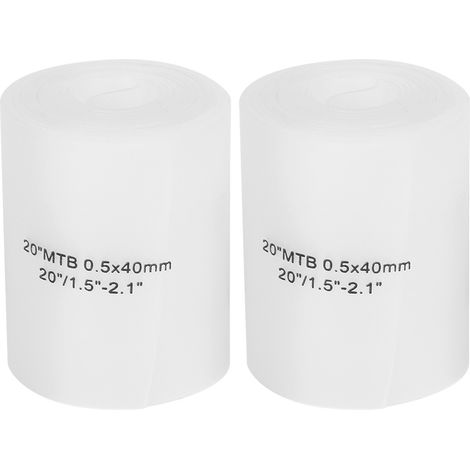 Juego de 2 protectores antipinchazos de poliuretano blanco para neumáticos de bicicleta de 20 pulgadas, compatibles con bicicletas de montaña y de carretera. (1/5)