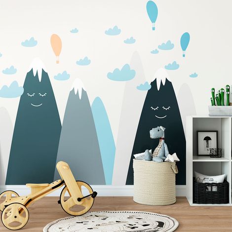 Stickers enfant montagnes scandinaves juliska 40 x 60 cm (1/5)