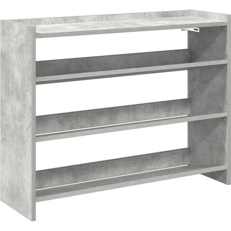 Maison Exclusive - Scarpiera Grigio Cemento 80x25x62 cm in Legno Multistrato