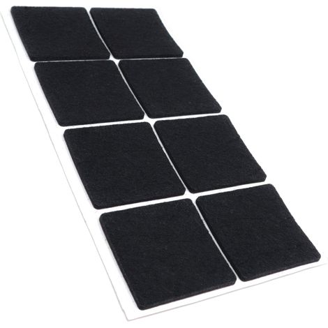 Adsamm® / 8 x feltrini autoadesivi/Nero / 50x50 mm/Quadrato/piedini per mobili in feltro da 3.5 mm di spessore/pad protettivi per arredi (1/5)