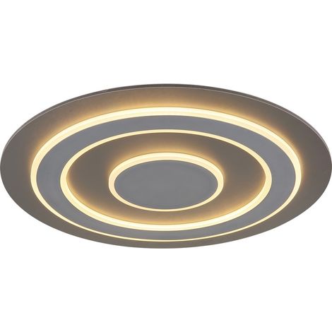 Plafonnier semi-encastré LED intégré 60 cm Anthracite brossé LED 3000 K
