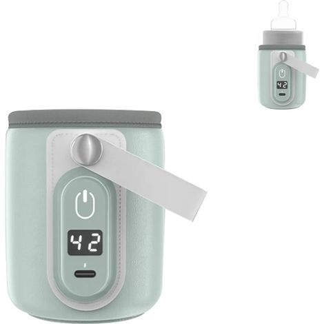 Chauffe-biberon portable avec minuteur pour bain-marie 42 °C, vert, 90 mm, 1 pièce (1/5)