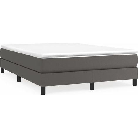 Maison Exclusive - Boxspringbettgestell Grau 140x200 cm Kunstlede