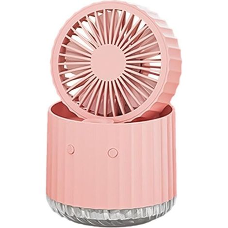 Ventilateur brumisateur d'eau portable, ventilateur électrique avec lumière d'ambiance pour extérieur, travail, bureau et maison (1/5)
