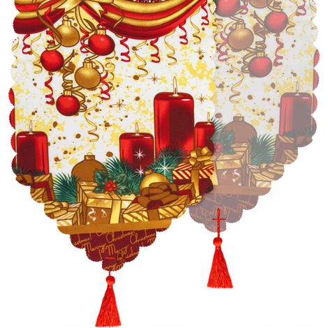 DECORAZIONE DA TAVOLA NATALIZIA 34 x 150 cm NATALE