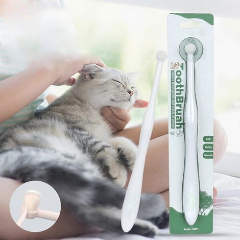 Brosse de nettoyage pour les dents des chiens et chats, outil de toilettage pour animaux de compagnie, brosse à poils extra doux (1/4)