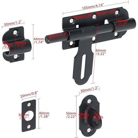 Exterior Door Latch Set, Stainless Steel Door Latch