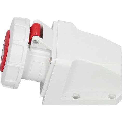 Prise industrielle encastrable IP67 étanche 4 broches 32A 3P E 380-415V connecteur femelle fixe pour extérieur (1/5)