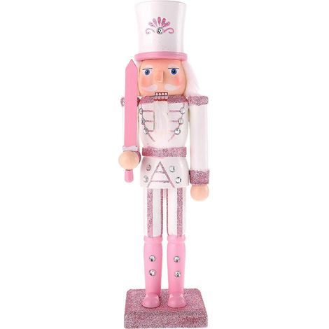 Casse-noisette de Noël en bois, ornement créatif en forme de soldat de bois-30CM (1/3)