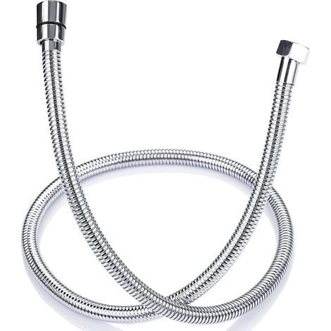 Flexible de Douche 1.2m en Acier Inoxydable Anti Torsion, Tuyau de Douche Raccord Standard G 1/2 Universel, Accessoires Salle de Bains Adaptable à Toutes les Douchettes (1/5)