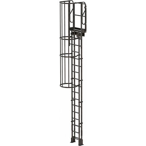 Echelle crinoline alu bi-fixation - Hauteur à franchir 1.96 à 2.60m - Norme 1090 - CRINO2F-SF-ALU-2 (1/5)