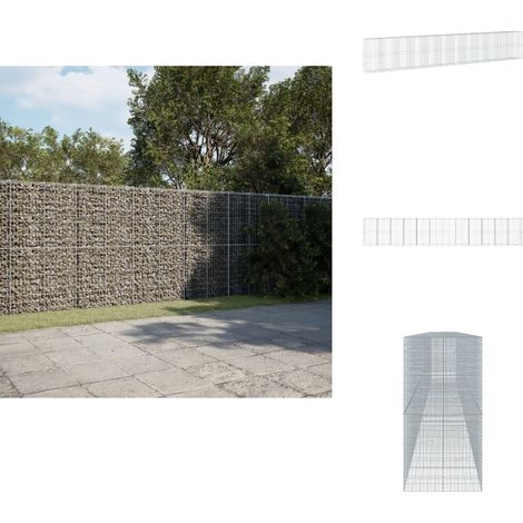 Panier gabion avec couvercle 1200x100x200 cm fer galvanisé - Panier Gabion - Paniers Gabion - Mur En Gabion - Gabion (1/5)
