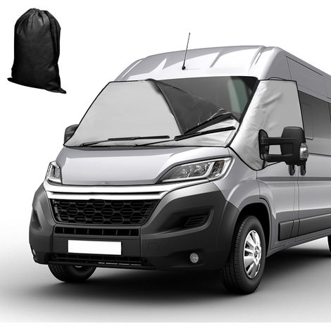 Couvre-pare-brise avant pour Boxer, Jumper, Ducato X250/290 de 2006 à 2025, en tissu Oxford 210D épais détachable, protection solaire anti-gel, anti-poussière (1/5)