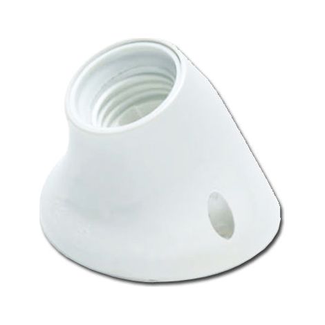 Portalámparas E-27 Curvo Blanco 15009-60505