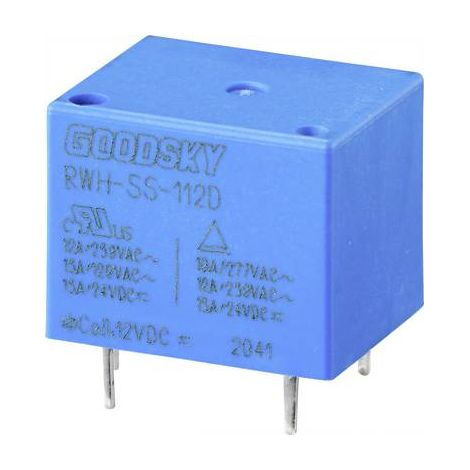 GOODSKY RWH-SS-112D RELAIS POUR CIRCUITS IMPRIMÉS 12 V/DC 15 A 1 INVERSEUR (RT) 1 PC(S) TRAY 2347589 (1/3)
