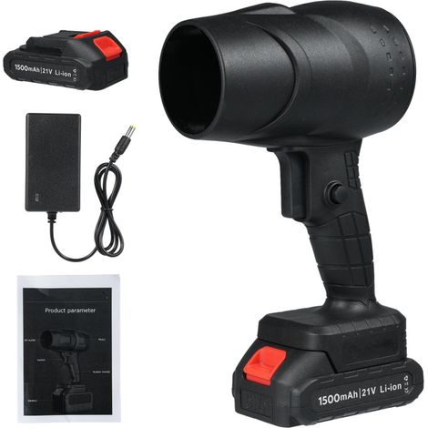 Soplador inalámbrico, potente soplador de aire de 1050 W, ventilador turbo portátil, soplador de aserrín de 30 m/s, colector de polvo eléctrico, ventilador potente, secador de aire para remoción de ni