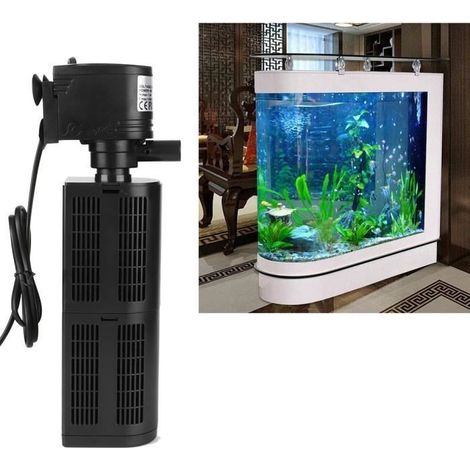 Filtre pour aquarium 3 en 1 Débit réglable 1300 L/h Pour eau douce et eau de mer (1/4)