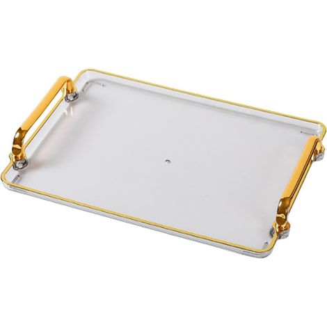 Plastic Coffee Table Tray with Convenient Handles for Countertop