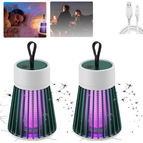 Mozz Guard 2025 – Lampe anti-moustiques étanche pour extérieur, batterie portable, vert, lot de 2. (1/5)
