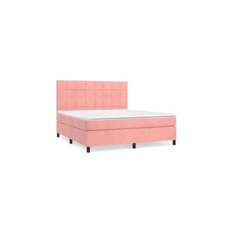 Sommier à lattes de lit avec matelas Rose 160x200 Velours (1/5)