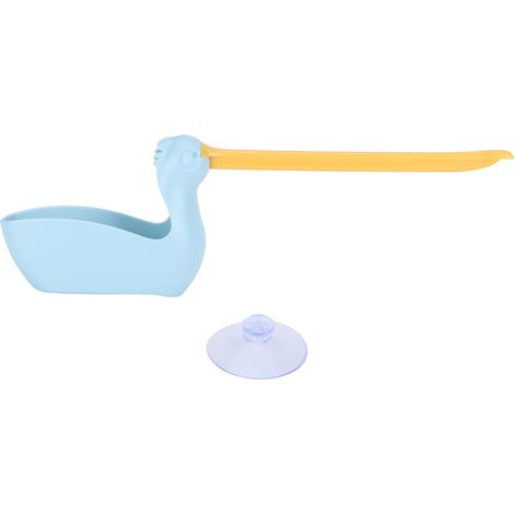Porte-éponge et torchon avec ventouse multifonction - Accessoire de cuisine bleu clair