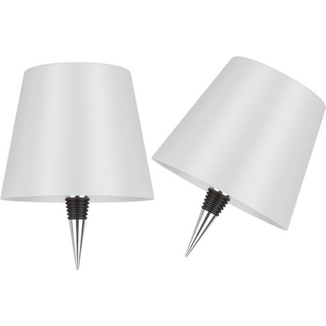 Flaschenlampe – 2er-Set – Kabellos – Schreibtischlampe – Wiederaufladbare Schreibtischlampe – Schreibtischlampe für den Innenbereich (Weiß)