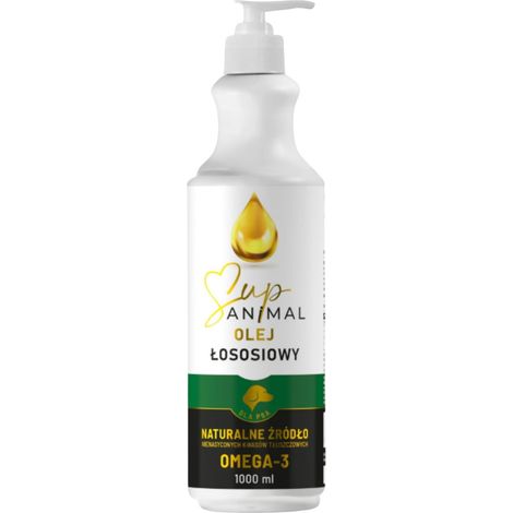 Lachsöl 1l Omega 3 SupAnimal Kaltgepresst Immunität und Knochen PSA (1/5)