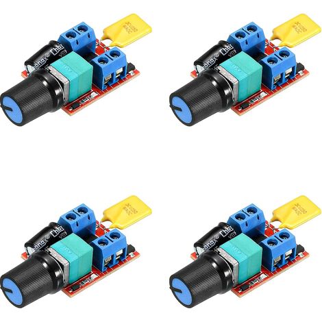 4 pezzi 3V 6V 12V 24V 35V Mini DC Motor PWM Regolatore di velocità Regolatore Interruttore 5A