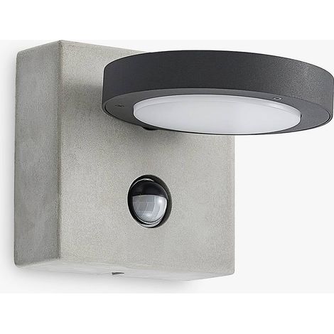 betong "Belna" aus aluminium / grå / zink mit Bewegungsmelder von Lucande