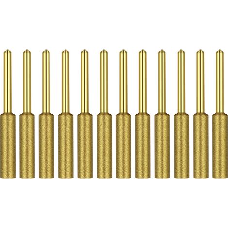 Affûteuse de chaîne de tronçonneuse diamantée, meule en titane plaquée, 12 pièces, 7/32 pouces. (1/2)